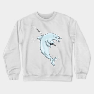 Dolphin Fisher Fishing rod Crewneck Sweatshirt